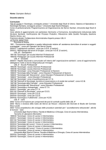 Nome: Giampiero Bellucci Docente esterno Curriculum: Tesi