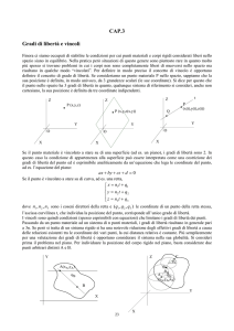 Gradi di libertà e vincoli