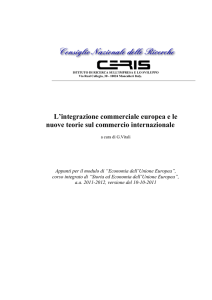 Le nuove teorie sul commercio internazionale - Ceris-CNR