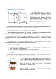 Trasformatore reale monofase