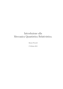 Appunti di Meccanica Quantistica Relativistica