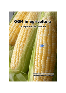 Dossier OGM in Agricoltura - Le ragioni di chi dice no
