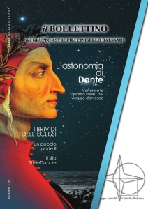 L`astonomia di Dante - Gruppo Astrofili Cinisello Balsamo