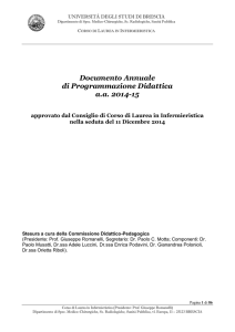 Documento annuale di Programmazione Didattica a.a. 2014