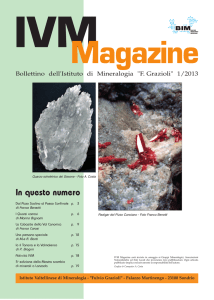 IVM Magazine 2013-01 - Istitito Valtellinese di Mineralogia