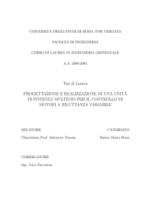 Tesi di Laurea PROGETTAZIONE E REALIZZAZIONE DI UNA UNIT