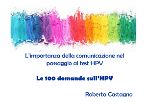 L`importanza della comunicazione nel passaggio al test HPV. Le
