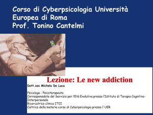 New addiction - Istituto di Terapia Cognitivo Interpersonale