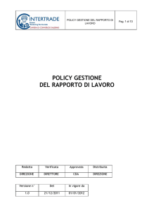 policy gestione del rapporto di lavoro