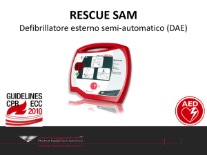 RESCUE SAM Automated external defibrillator (AED)