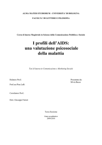 I profili dell`AIDS - Marketing sociale e Comunicazione per la salute