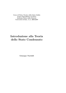 Fisica Teorica della Stato Condensato