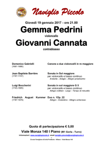 PDF | Gemma Pedrini, violoncello, Giovanni