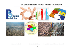 14. ORGANIZZAZIONE SOCIALE, POLITICA E TERRITORIO