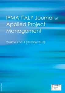 IPMA ITALY Journal of Applied Project Management