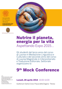 Nutrire il pianeta, energia per la vita 9th Mock Conference