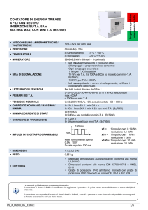 CONTATORE DI ENERGIA TRIFASE 4 FILI CON NEUTRO