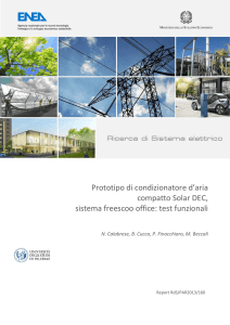 Prototipo di condizionatore d`aria compatto Solar DEC