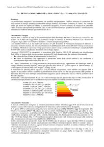 Certificazione energetica - Sito WEB dello Studio Tecnico Russo