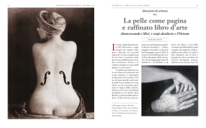 La pelle come pagina e raffinato libro d`arte