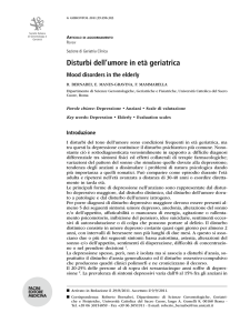 Disturbi dell`umore in età geriatrica - Societá Italiana di Gerontologia