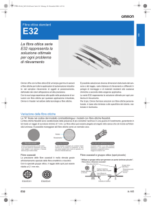La fibra ottica serie E32 rappresenta la soluzione ottimale per ogni