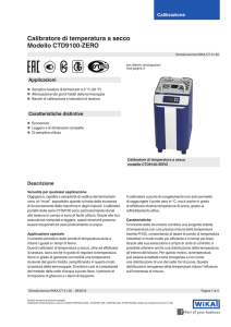Calibratore di temperatura a secco Modello CTD9100-ZERO