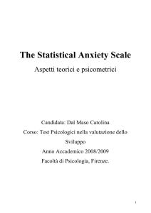 The Statistical Anxiety Scale