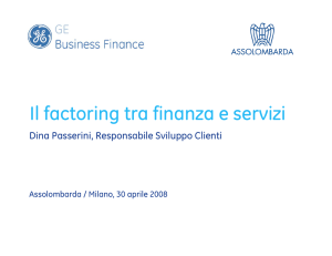 Il factoring tra finanza e servizi