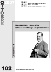 PROGRAMMA DI PSICOLOGIA Dall analisi dei bisogni alla pratica