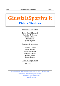 parte prima - Giustizia Sportiva.it