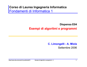 Escursione dei valori di una sequenza di numeri interi