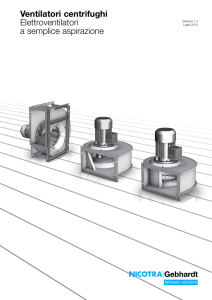 Ventilatori centrifughi Elettroventilatori a semplice aspirazione