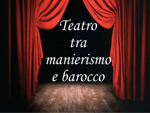 Teatro tra manierismo e barocco