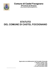 STATUTO DEL COMUNE DI CASTEL FOCOGNANO
