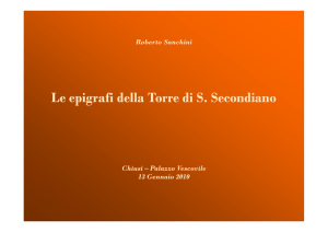 Le epigrafi di San Secondiano