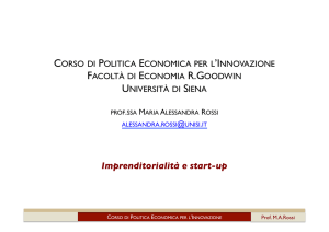 Imprenditorialità e start-up - Docenti Università di Siena