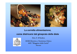 Corretta alimentazione