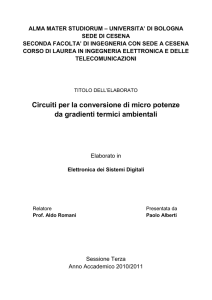 Circuiti per la conversione di micro potenze da gradienti termici