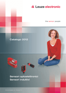 Sensori optoelettronici Sensori induttivi Catalogo 2012