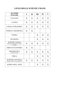 LICEO DELLE SCIENZE UMANE