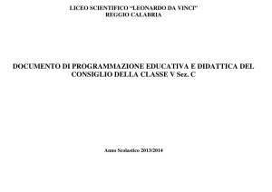 DOCUMENTO DI PROGRAMMAZIONE EDUCATIVA E DIDATTICA