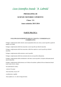 Liceo Scientifico Statale `A. Labriola` PROGRAMMA
