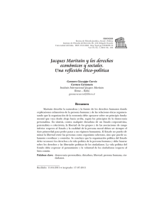 Jacques Maritain y los derechos económicos y sociales. Una