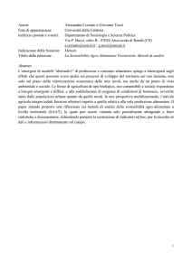 Autori: Alessandra Corrado e Giovanni Tocci Ente di appartenenza