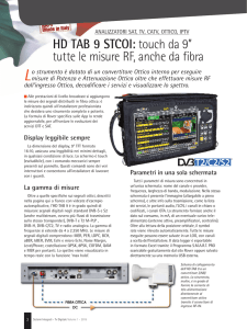 HD TAB 9 STCOI: touch da 9” tutte le misure RF, anche