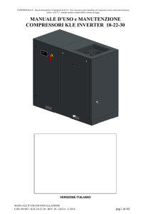 MANUALE D`USO e MANUTENZIONE COMPRESSORI KLE