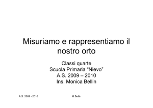 Misura e riproduzione in scala dell`orto