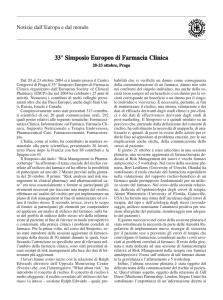 33° Simposio Europeo di Farmacia Clinica