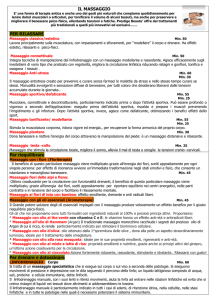 IL MASSAGGIO PER RILASSARE Per riequilibrare . Per drenare e